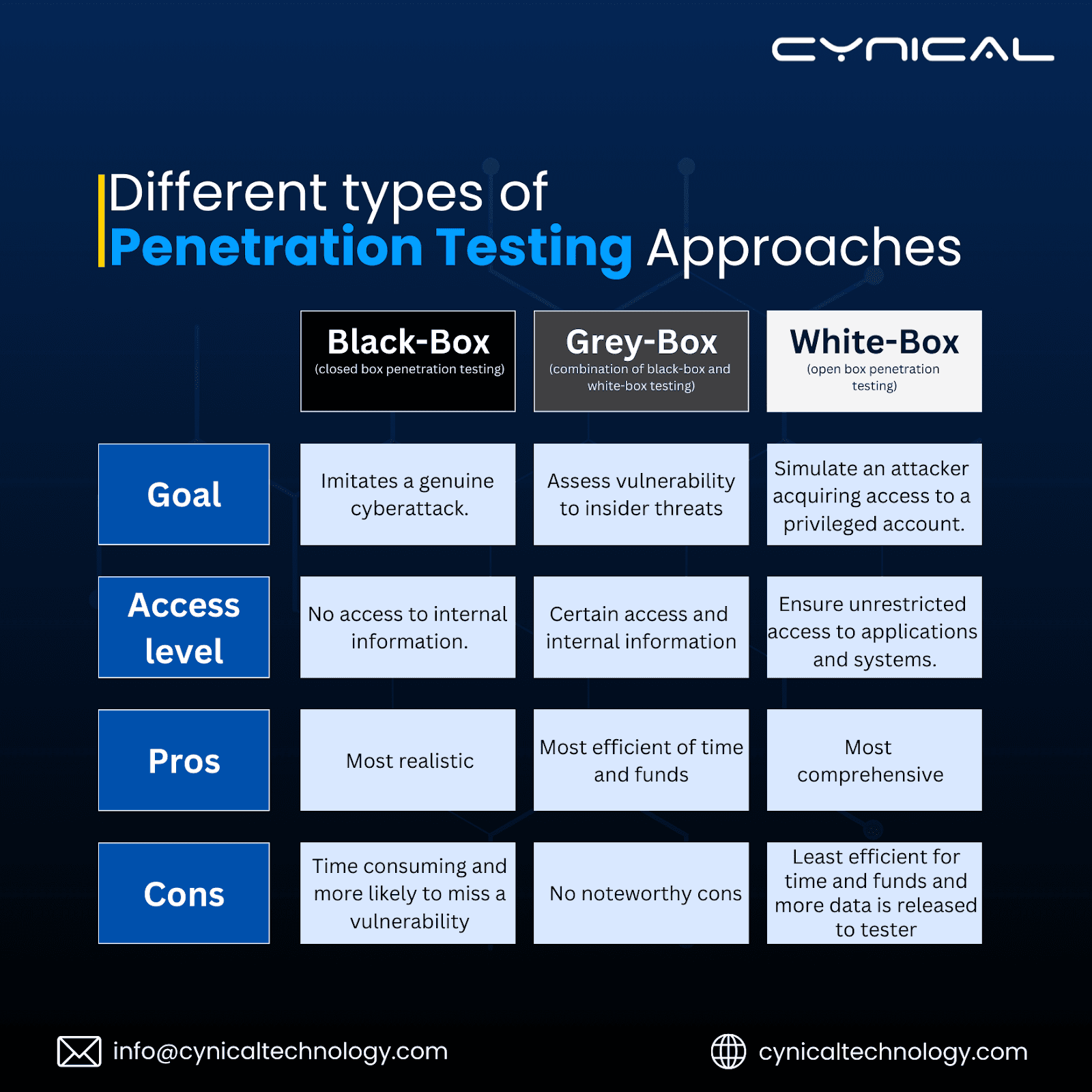 Different Types of Penetration Testing Approaches